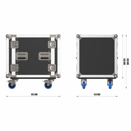 Triton Blue Fc Rack 12U Flight Case con Ruedas  [3]