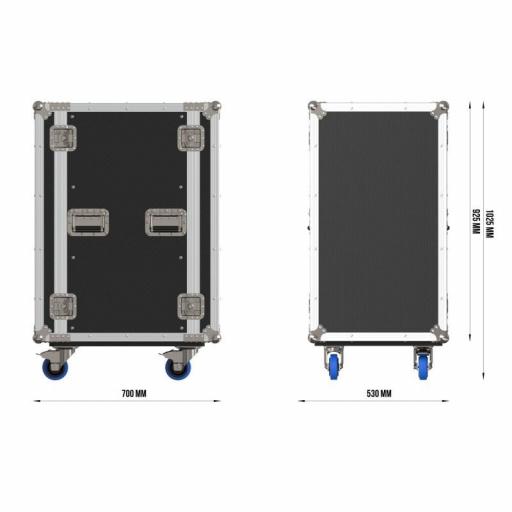 Triton Blue Fc Rack 20U Flight Case con Ruedas  [3]