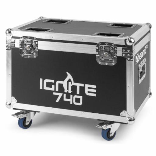 beamZ Pro Fc74014 Flight Case para 4 Uds. Ignite740