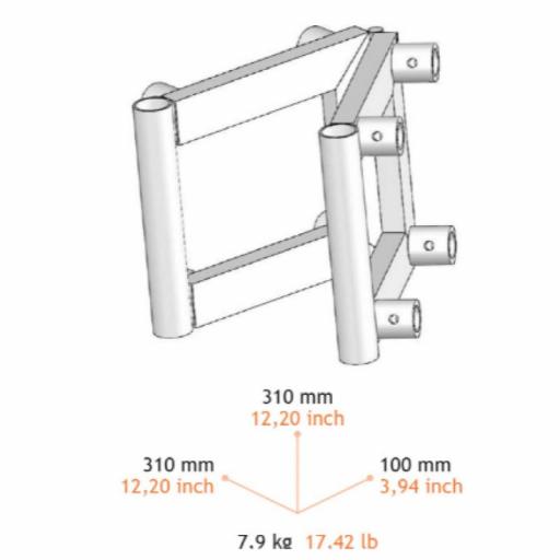 Fantek Fg29Q Book Bisagra de Unión para Truss Cuadrado 290 x 290 mm [1]