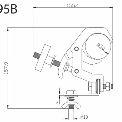 Fantek Fk 395 B Garra para Proyector de Iluminación [4]