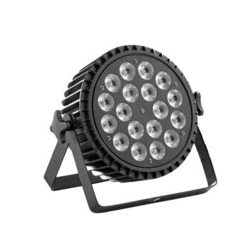 ProLight Free Eco Par 180 Foco Led 18 x 10W Rgbwa con Batería (Pack 8 uds. + Flight Case) [1]