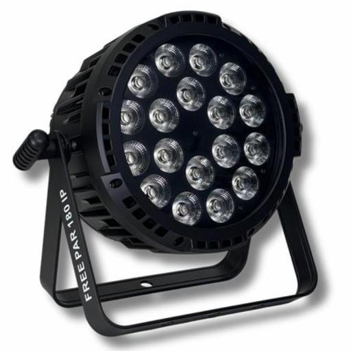 ProLight Free Par 180 Ip Foco Led con Batería 18 x 10W Rgbwa Ip20 (Pack 8 Uds. + Flight Case) [1]