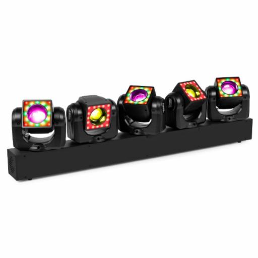 beamZ Galaxy5 Barra con 5 Cabezas Móviles Led [1]