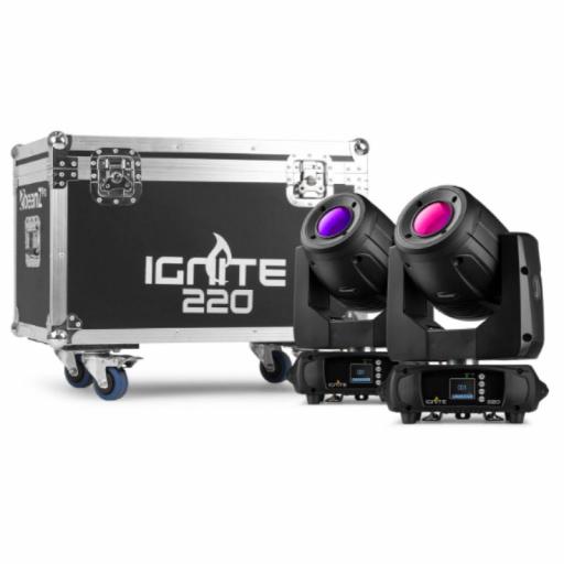 beamZ Pro Ignite220 Cabeza Movil Led Spot 220W (2 Uds. + Flight Case)