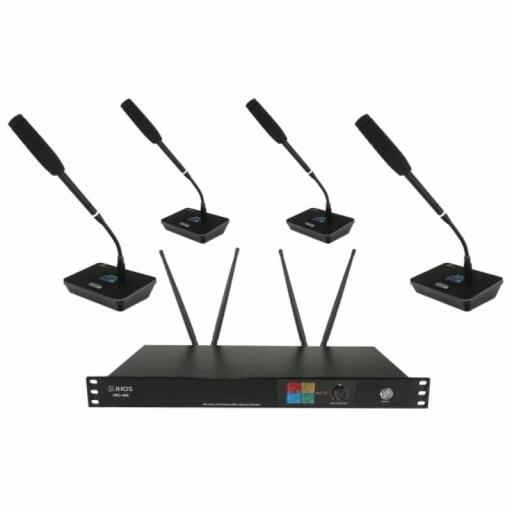 IHos IWC-400 Sistema de Conferencias Inalámbrico UHF 620-678MHz