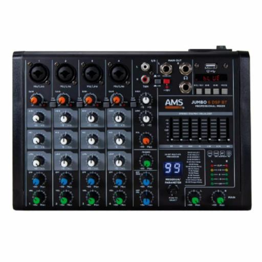 Ams Jumbo 6 Dsp Bt Mezclador de Audio BlueTooth/Usb