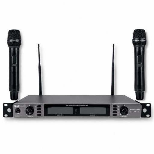 Ks Technology Kmi 800/Uhf + Hand 800 Sistema Inalámbrico Dual de Mano UHF 640-690 MHz