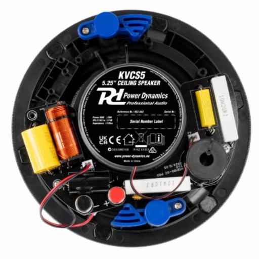 Power Dynamics Kvcs5 Hq Altavoz de Techo Perfil Bajo 5.25" 20W @8 Ohms [3]