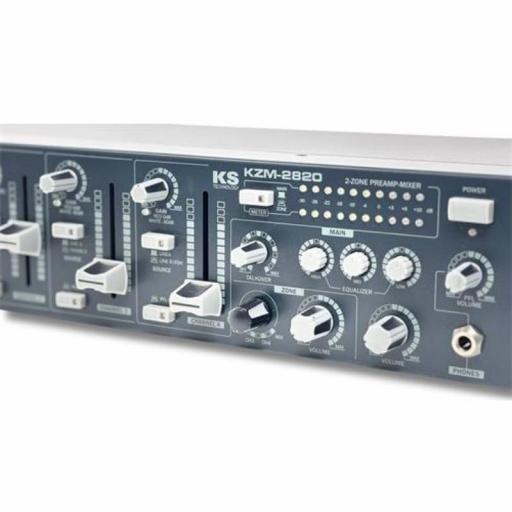 Ks Technology Kzm-2820 Mezclador de Audio 4 Canales 2 Zonas [1]