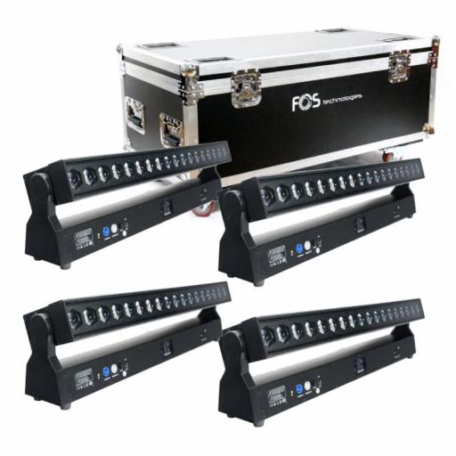 Fos Linea Zoom Barra de Led Móvil 18 x 40W Rgbw (4 Uds. + Flight Case) [0]