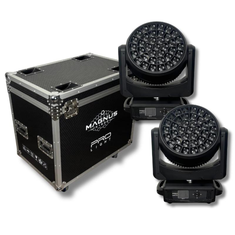 ProLigh Magnus K1500 Cabeza Móvil Led Wash 35 x 40W Rgbw (Pack 2 Unidades + Flight Case)