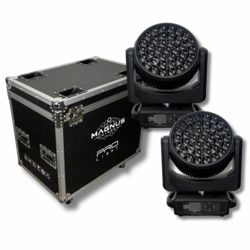 ProLigh Magnus K1500 Cabeza Móvil Led Wash 35 x 40W Rgbw (Pack 2 Unidades + Flight Case) [0]