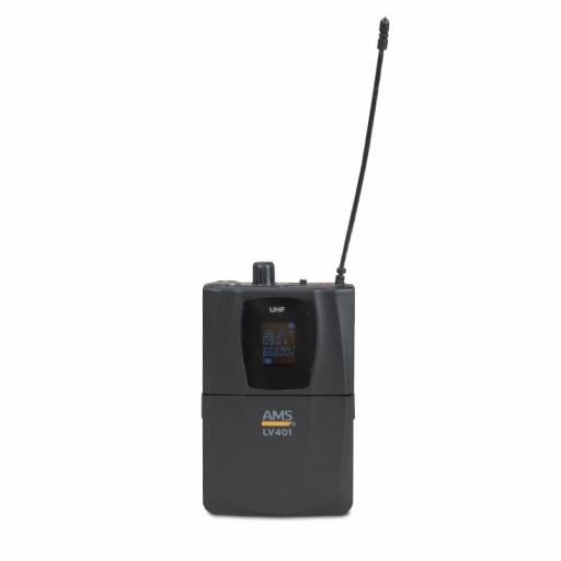 Ams Mu 401 + Lv 401 Sistema Inalámbrico de Petaca UHF 620-681MHz [1]