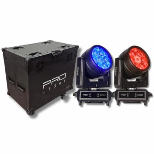 ProLight Nimbus Wash 760 Ip Cabeza Móvil Led 7 x 60W Rgbw + Flower Rbg Ip65 (Pack 2 Uds. + Flight Case) [0]