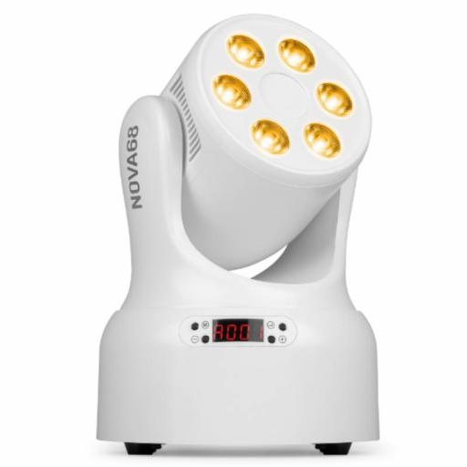 beamZ Nova68-Wh Mh Cabeza Móvil Wash Led 6 x 8W Rgbw
