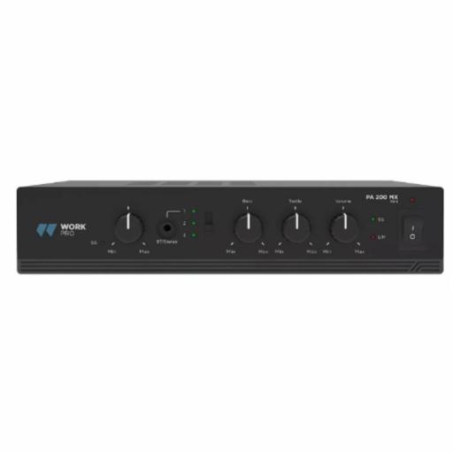 Work Pro Pa 200 Mx MkII Amplificador 2 x 100W @8 Ohms / 200W L100V BlueTooth