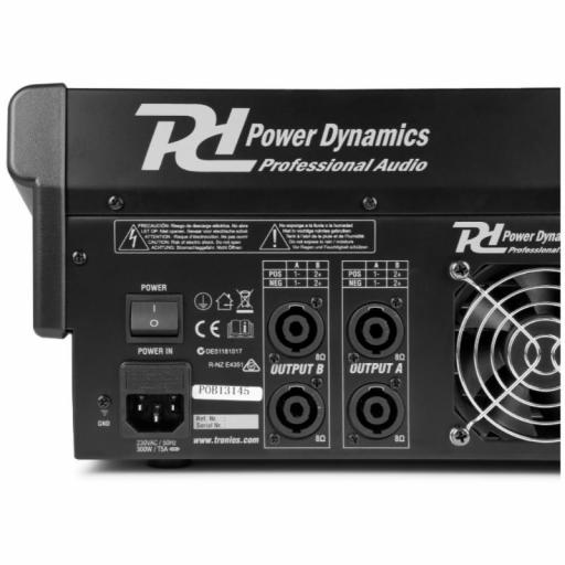 Power Dynamics Pdm-S804A Mezclador de Audio Amplificado 2 x 350W BlueTooth/Mp3 [2]