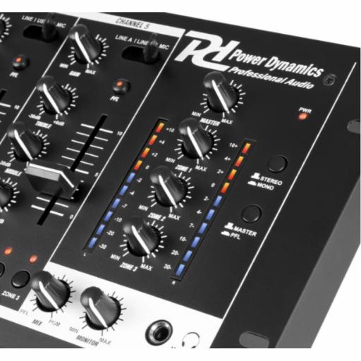 Power Dynamics Pdzm700 Mezclador de Audio para Instalación 4 Zonas Usb [4]