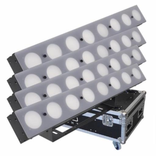 ProLight Pixel Bar 240 Barra de Led Rgbw 8 x 30 Watios (Pack 4 Uds. + Flight Case)