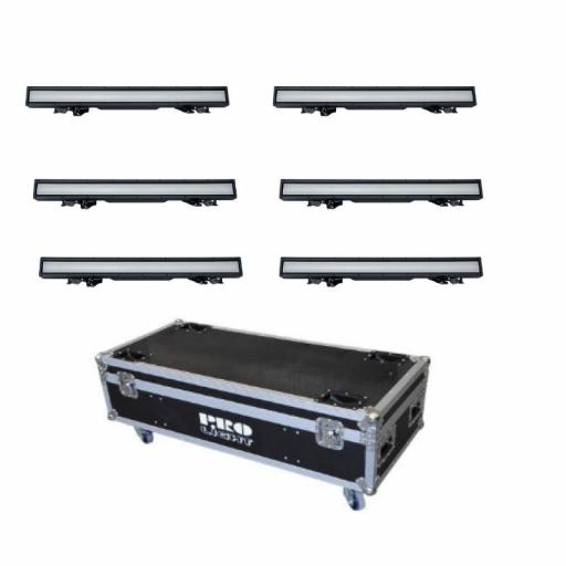 ProLight Pixel Bar 600 Ip Barra Led 672W Rgb+W Ip65 (Pack 6 Uds. + Flight Case) [0]