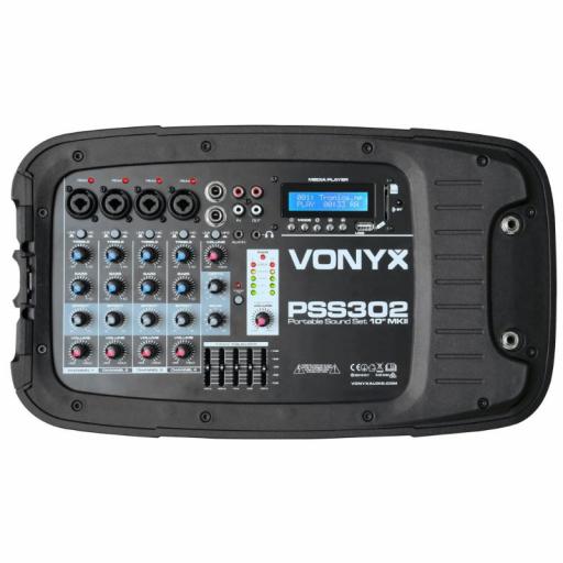 Vonyx Pss302 Sistema de Audio Portátil 300W Usb/Mp3/BlueTooth [2]