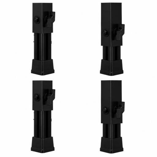 Pata Regulable Guil Pta5-T 50x50 (Negro) (Pack 4 Unidades)
