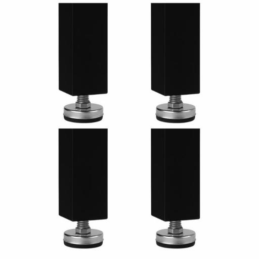 Pata Fija con nivelador Guil Pta5-N 50x50 (Negro) (Pack 4 Unidades)