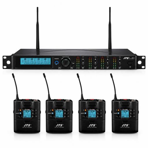 Jts R-4/5 + R-4Tbm/5 Sistema Inalámbrico de Petaca 4 Canales UHF 506-542 MHz [0]