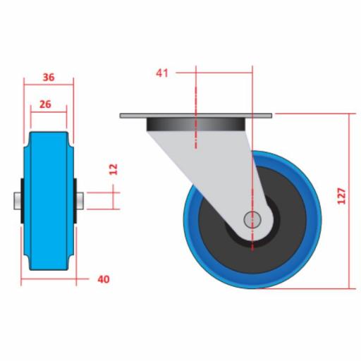 Mark Rn1353 MkII Rueda de 100mm (Pack 2 uds) [4]