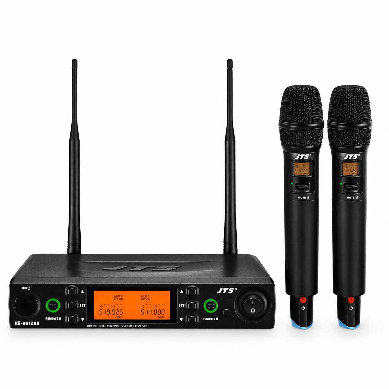 Jts RU-8012DB/5 + RU-850LTH/5 Sistema Inalámbrico Dual de Mano UHF 506-542 MHz