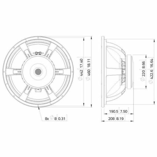 Lavoce SAF184.01 Altavoz de Subgraves 18" 700 Watios @8 Ohms [1]