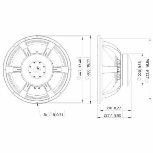 Lavoce SAF184.03 Altavoz de Subgraves 18" 1500 Watios @8 Ohms [1]