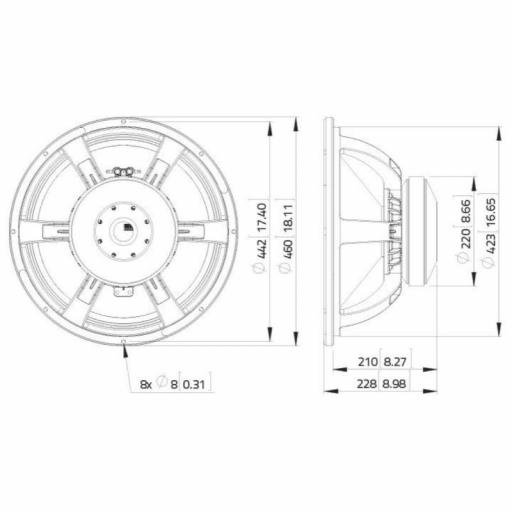 Lavoce SAF184.04 Altavoz de Subgraves 18" 1500 Watios @8 Ohms [1]