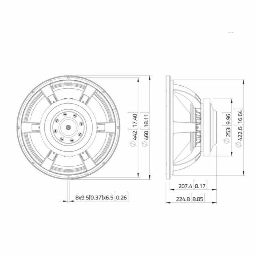 Lavoce SAF184.50 Altavoz de Subgraves 18" 1800 Watios @8 Ohms [1]
