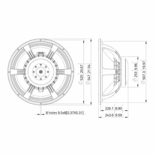 Lavoce SAF214.50 Altavoz de Subgraves 21" 2000 Watios @8 Ohms [1]