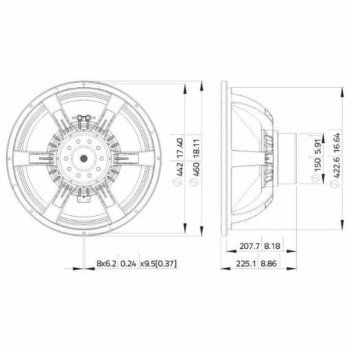 Lavoce SAN184.03 Altavoz de Subgraves 18" 1500 Watios @8 Ohms [1]