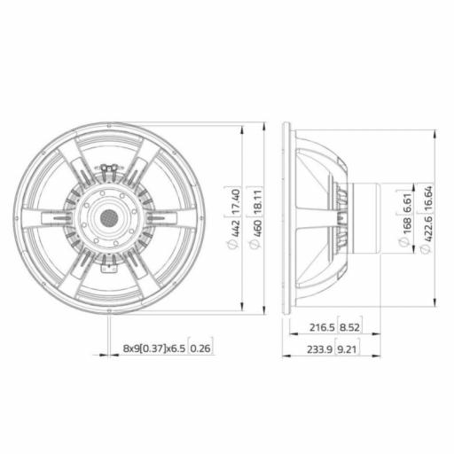 Lavoce SAN184.50 Altavoz de Subgraves 18" 1700 Watios @8 Ohms [1]