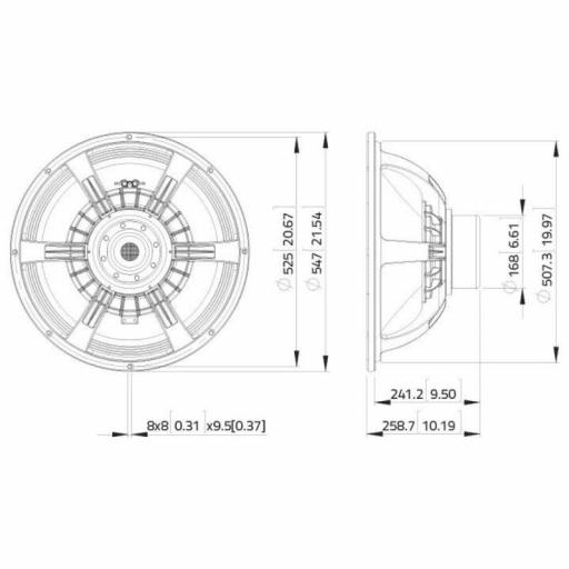 Lavoce SAN214.50 Altavoz de Subgraves 21" 1700 Watios @8 Ohms [1]