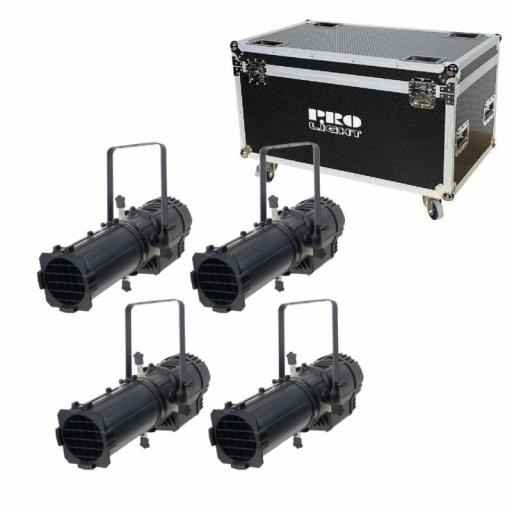 ProLight Foco de Recorte Led Rgbla 300W (Pack 4 Unidades + Flight Case) [0]