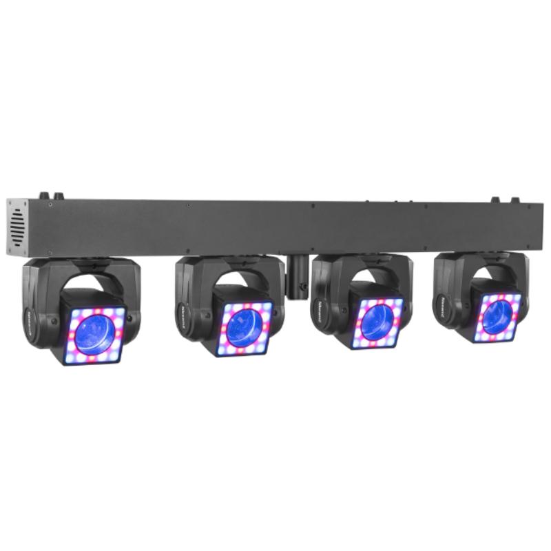 beamZ ShowBar Go Shine Barra con 4 Cabezas Móviles 4 x 40W Rgbw