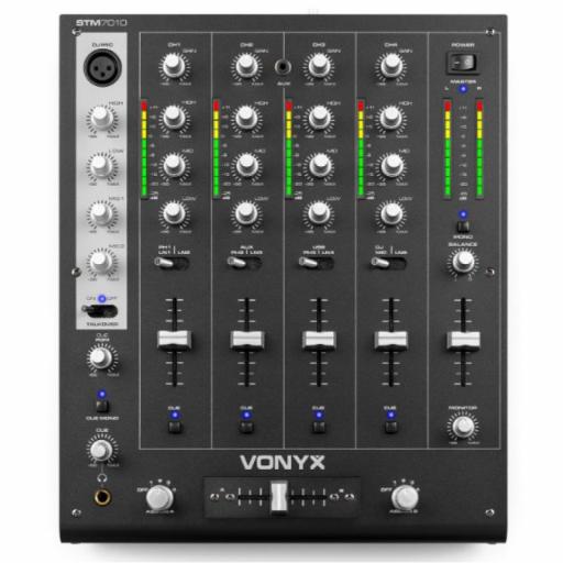 Vonyx Stm-7010 Mezclador Dj de 4 Canales con Usb