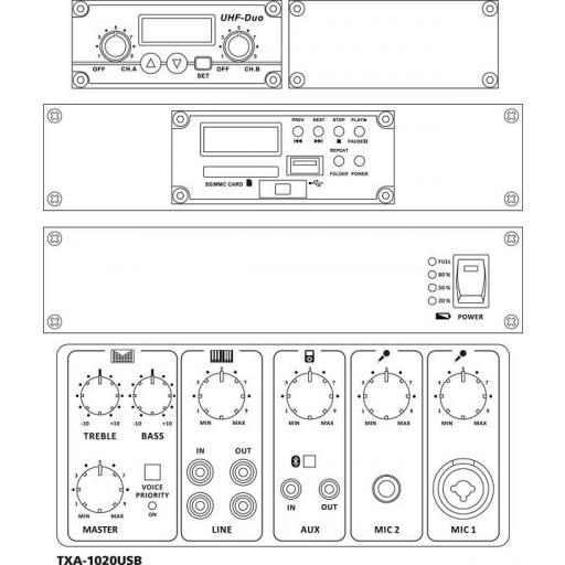 Monacor Txa-1020Usb Sistema de Audio Portátil [1]
