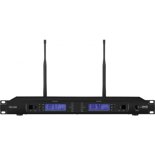 Stage Line Txs-626 + Txs-606Hse/2 Sistema Inalámbrico Dual de Petaca UHF 672.000-691.975 MHz [1]