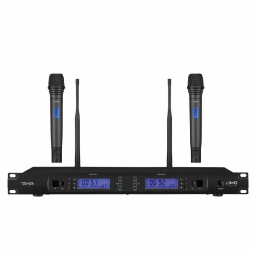 Stage Line Txs-626 + Txs-606Ht/2 Sistema Inalámbrico Dual de Mano UHF 672.000-691.975 MHz [0]