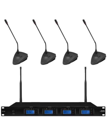 Stage Line Txs-646 + Txs-606Dt Sistema Inalámbrico de Sobremesa 4 Canales UHF 672.000-691.975 MHz