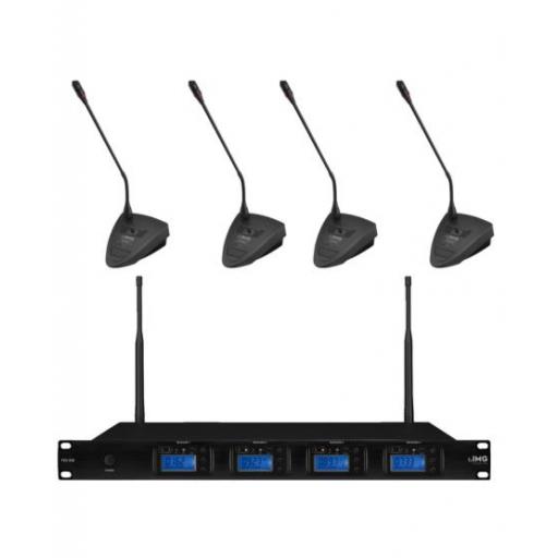 Stage Line Txs-646 + Txs-606Dt Sistema Inalámbrico  de Sobremesa 4 Canales UHF 672.000-691.975 MHz [0]