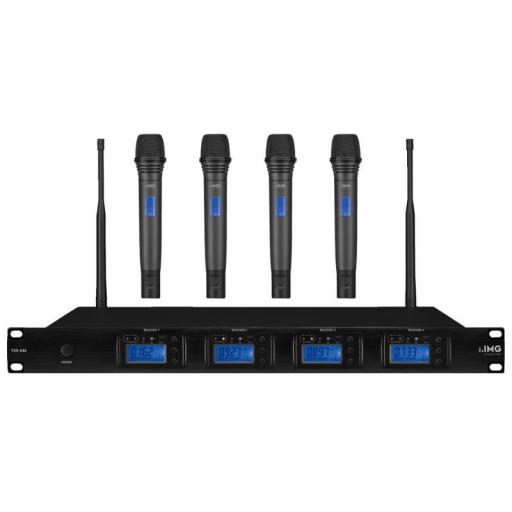 Stage Line Txs-646 + Txs-606Ht/2 Sistema Inalámbrico  de Mano 4 Canales UHF 672.000-691.975 MHz [0]
