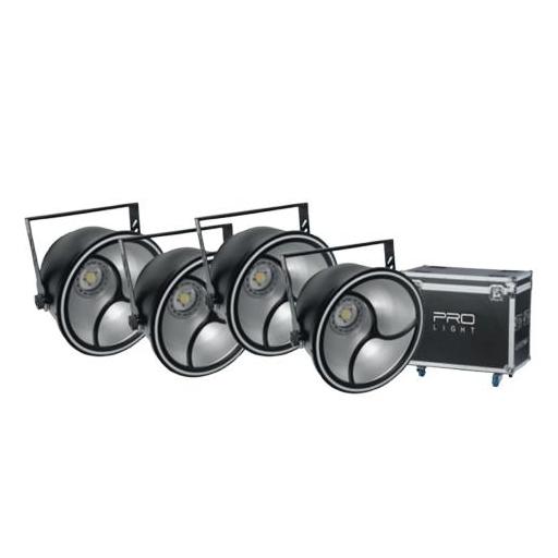 ProLight Vintage 200 Proyector Led 200W Blanco Cálido  (Pack 4 Uds. + Flight Case)