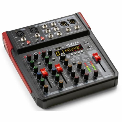 Vonyx Vm-Kg06 Mezclador de Audio 6 Canales Usb/Mp3/Dsp/BlueTooth [1]